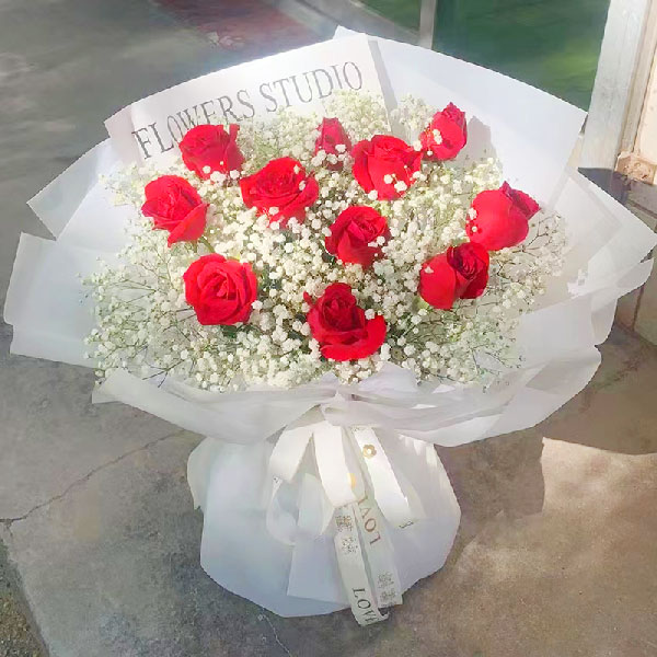 送上饶市德兴市铜矿商业街铜矿商业城的鲜花实拍图