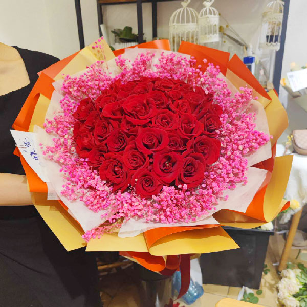 送百色右江区中山二路23号中银大厦的鲜花实拍图