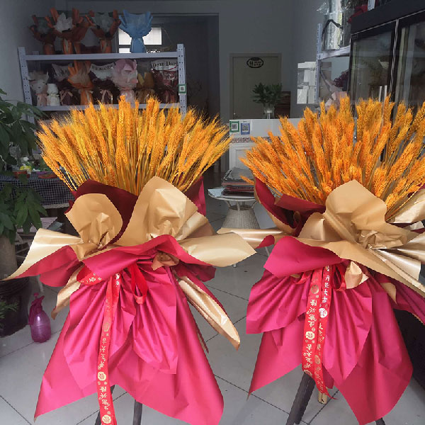 送巴彦淖尔临河金泰园小区南门的鲜花实拍图