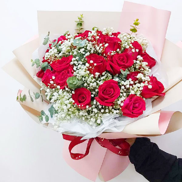 送鹿泉县城向阳大街北头路东社保局的鲜花实拍图