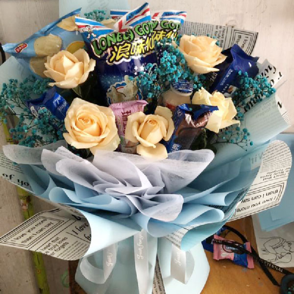 送武陵国际高中的鲜花实拍图