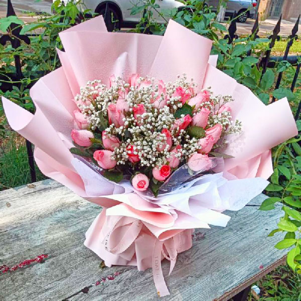 送淄博实验幼儿园的鲜花实拍图