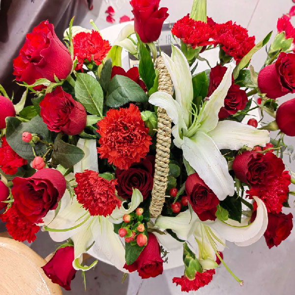 送乐平市人民医院住院部1栋的鲜花实拍图