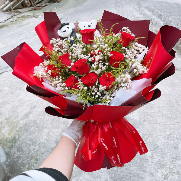 送广东省湛江市赤坎区海滨大道北141号的鲜花实拍图