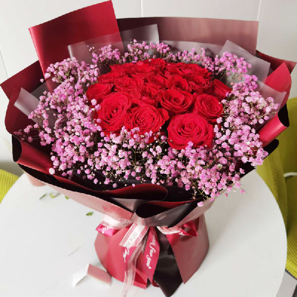 送商丘市第三人民医院的鲜花实拍图