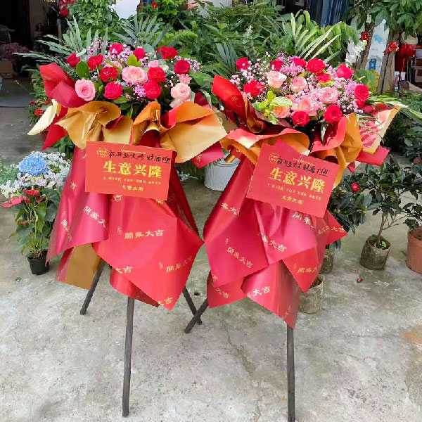 送河南省驻马店市汝南县古城大道天中花园皓齿口腔的鲜花实拍图