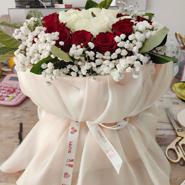 送隆尧县医院新院区的鲜花实拍图