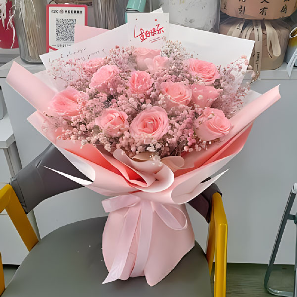 送池州秀山门通达广场C栋的鲜花实拍图