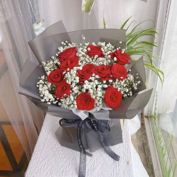 送通辽科尔沁区观光大厦的鲜花实拍图