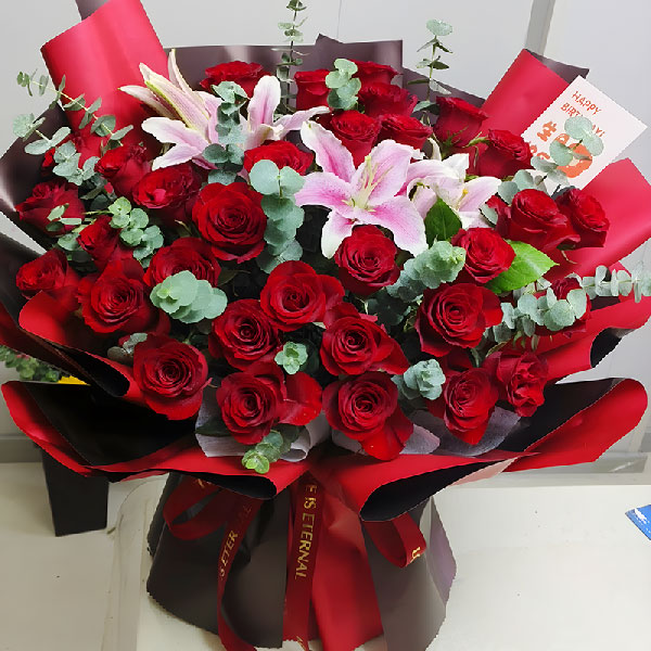 送张掖市甘州区西街杏林南路民族嘉园的鲜花实拍图