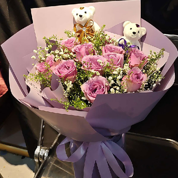 送安徽淮南市田家庵区朝阳街道淮南师范学院朝阳校区的鲜花实拍图