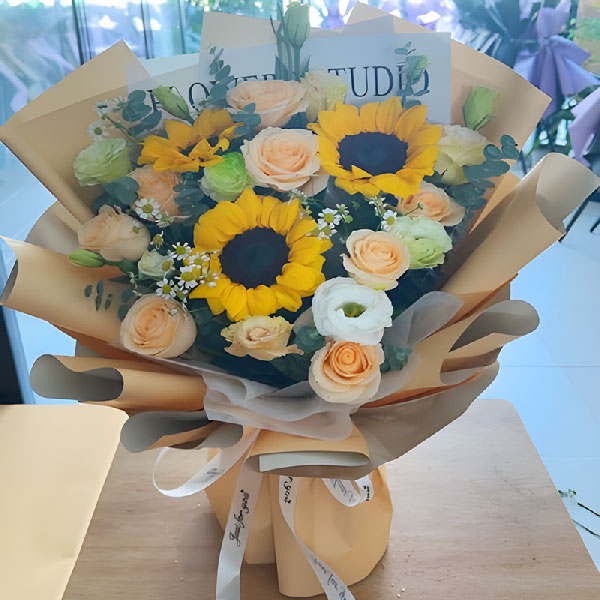 送湖北省潜江市园林街道林镇物探和关小区的鲜花实拍图