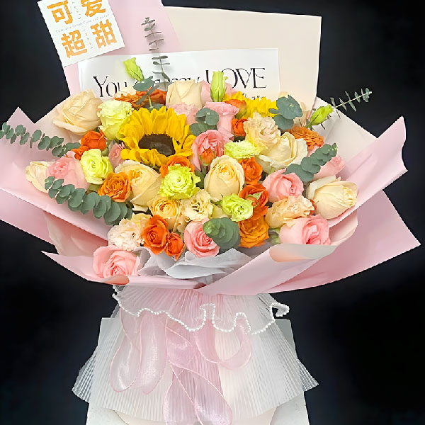 送通辽创业大道瑞丰物流有限责任公司安天下房产(韵达物流对面)的鲜花实拍图