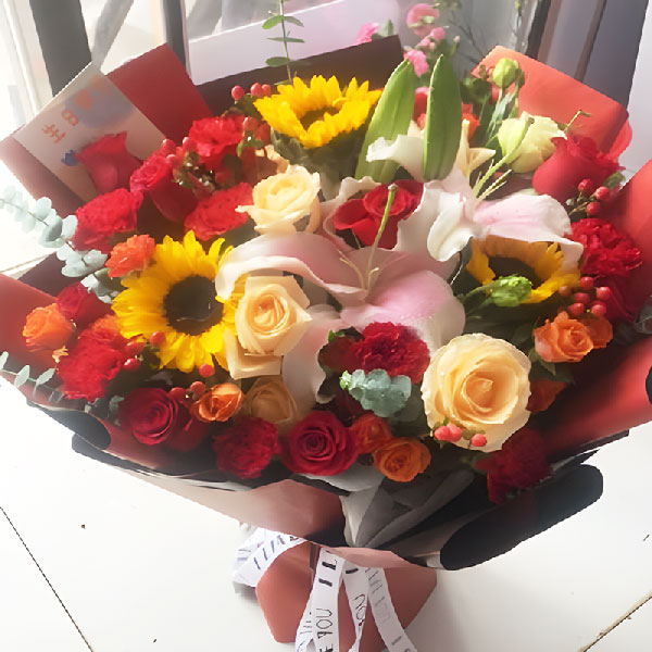 送十堰市茅箭区凤凰香郡的鲜花实拍图