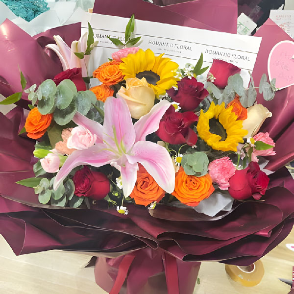 送安康高新区大桥北路96号鑫利金融的鲜花实拍图