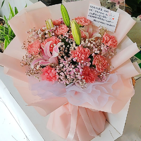 送广西防城港市东兴市东兴镇新华北路安德国际华城的鲜花实拍图