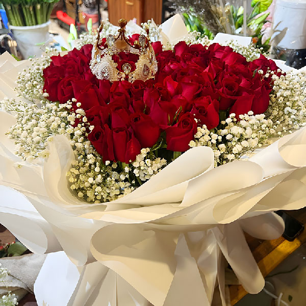 送营口丰街道学府路北营口壹号公馆的鲜花实拍图