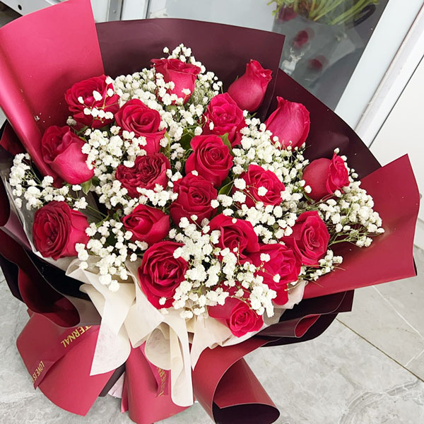 送台儿庄邮政公司的鲜花实拍图