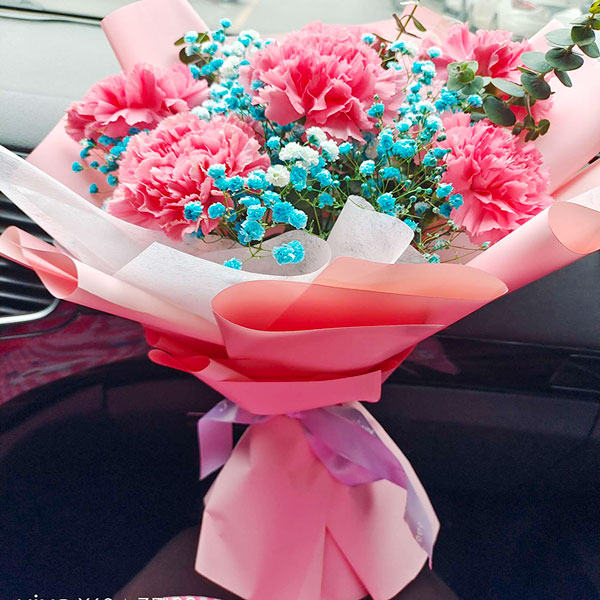 送恭城县恭城中学对面的鲜花实拍图