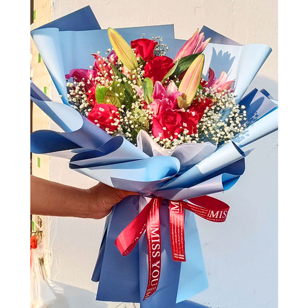 送高州市第二中学的鲜花实拍图