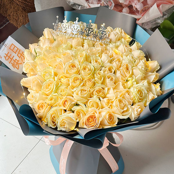 送榆林榆阳区交警支队家属院的鲜花实拍图