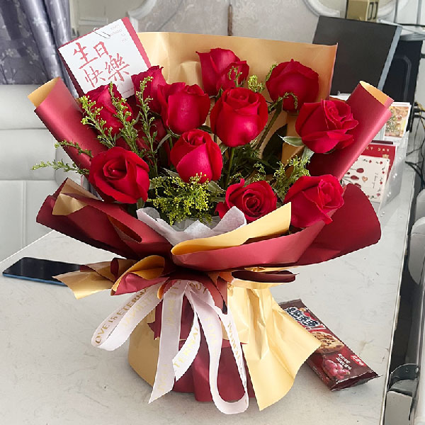 送集宁新城博源丽景家园6号楼的鲜花实拍图