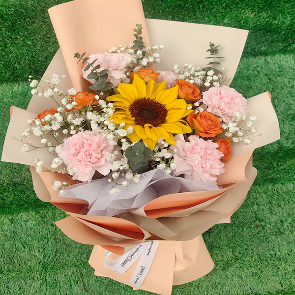 送兴城市欣和园十五号楼的鲜花实拍图