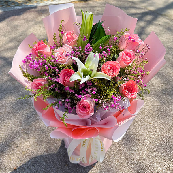 送五莲县第一中学的鲜花实拍图