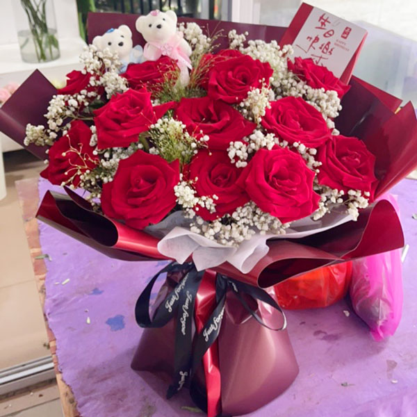 送四会市城中街道办事处的鲜花实拍图