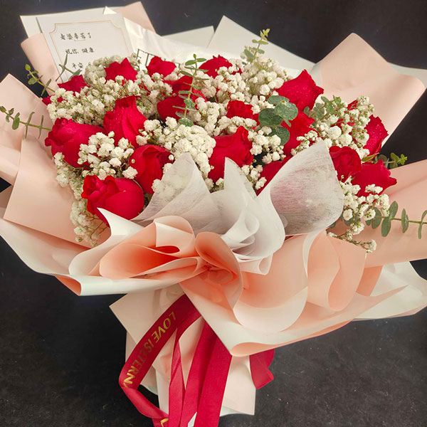 送青州不夜城的鲜花实拍图