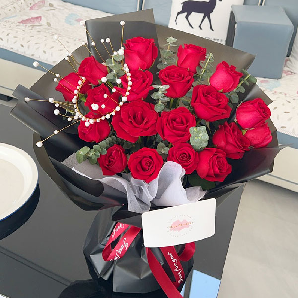 送济南市商河县孙集镇王皮村的鲜花实拍图