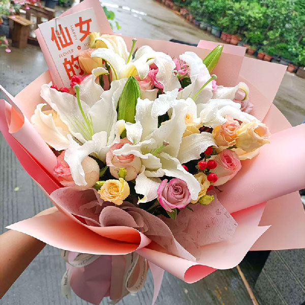 送新昌县澄潭金鹰齿轮厂的鲜花实拍图