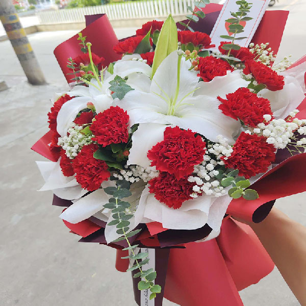 送丹凤县龙驹寨镇红枫小区7号楼的鲜花实拍图