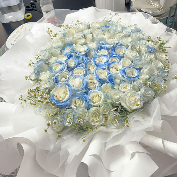 送洛阳市涧西区富地国际大厅的鲜花实拍图