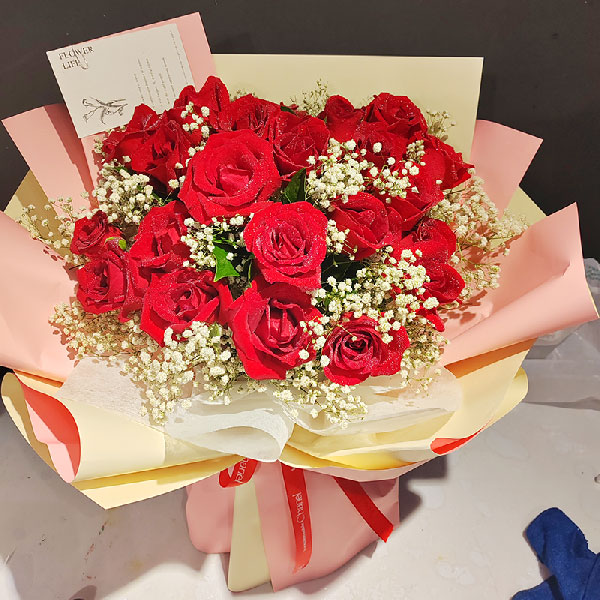 送长沙望城区丁字镇金富北城5号楼801室的鲜花实拍图