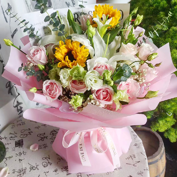 送莒县城阳街道福安家园的鲜花实拍图