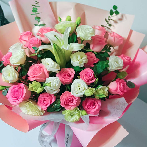 送铜川耀州区锦阳学府的鲜花实拍图