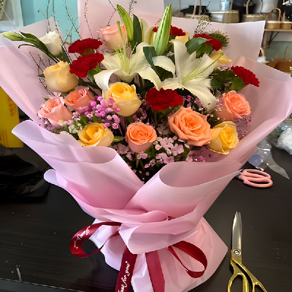 送哈尔滨市道里区安平街12号的鲜花实拍图