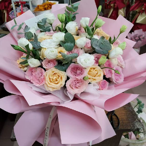 送新丰县黄陂大道福星楼进美的维修部的鲜花实拍图