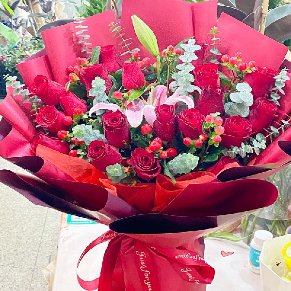 送岑溪市明都新城的鲜花实拍图