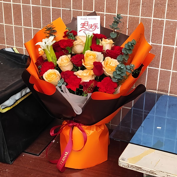 送韶关市武江北路60号海景花园的鲜花实拍图