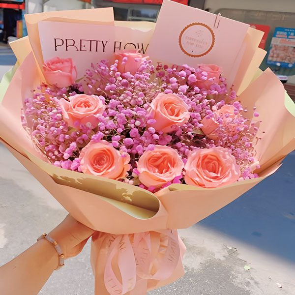 送平南县龙祥大道的鲜花实拍图