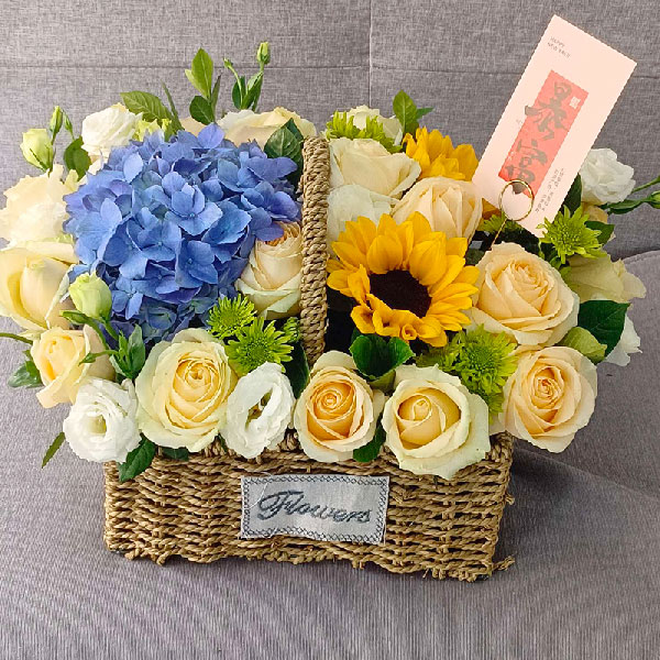 送临江市茗儒庄园二号楼的鲜花实拍图