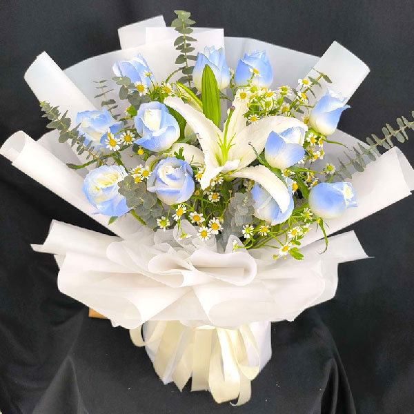 送广东省茂名市化州市河西街道东山街道健群药业的鲜花实拍图