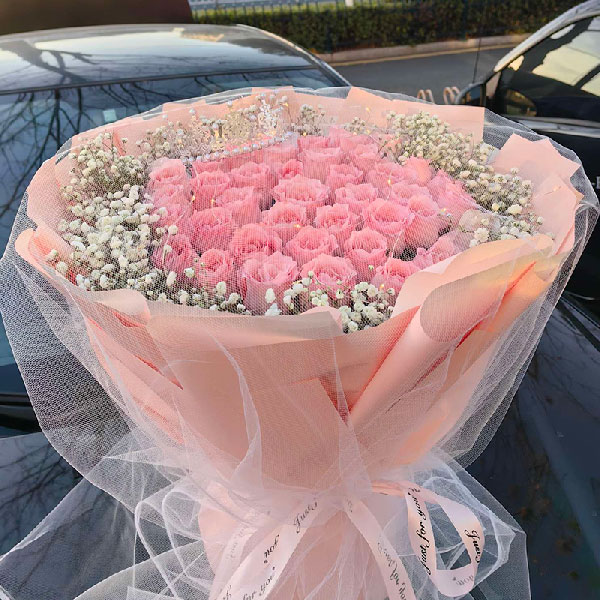 送天长市千秋街道石梁东路的鲜花实拍图