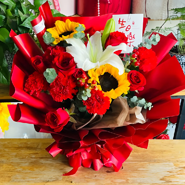 送乌兰察布集宁二中家属楼3号楼的鲜花实拍图