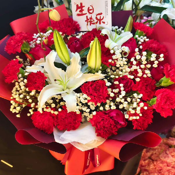 送东营东营区胜利街道天业盛世华府的鲜花实拍图