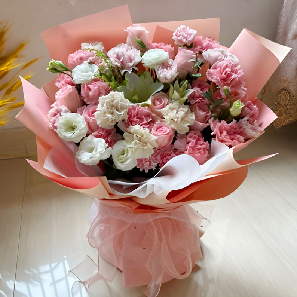 送海丰县龙山李氏祖祠的鲜花实拍图