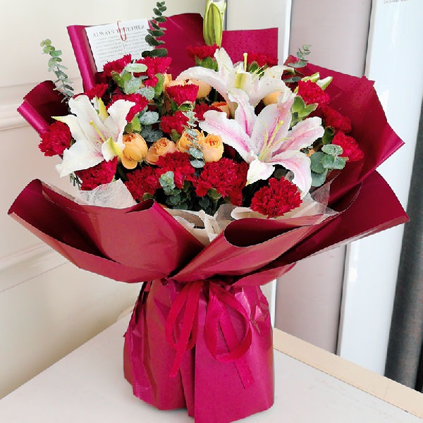 送吉林大学中日联谊医院的鲜花实拍图