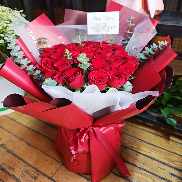 送阜新市细河区凤丹丽都7号楼的鲜花实拍图